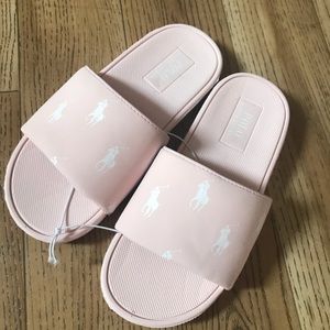 New and Never Worn Toddler Girls Ralph Lauren Slides